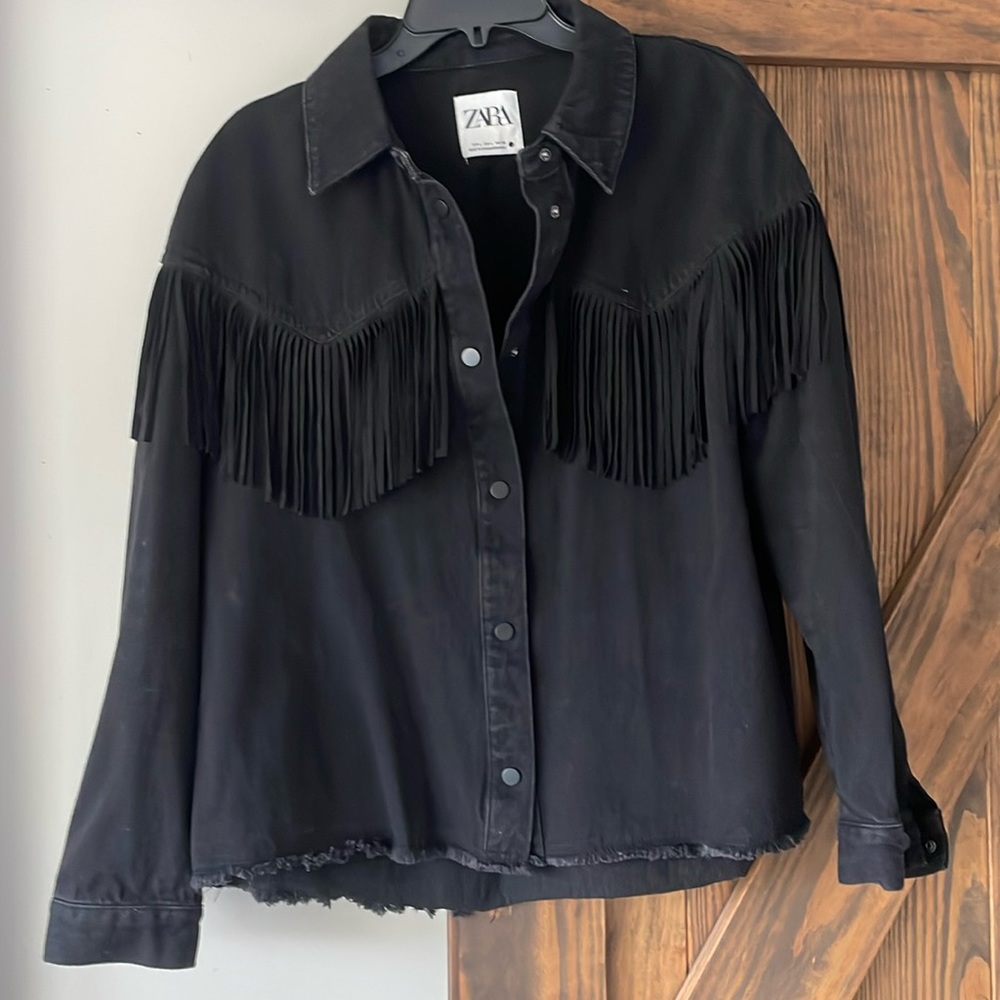 Women’s black denim jacket